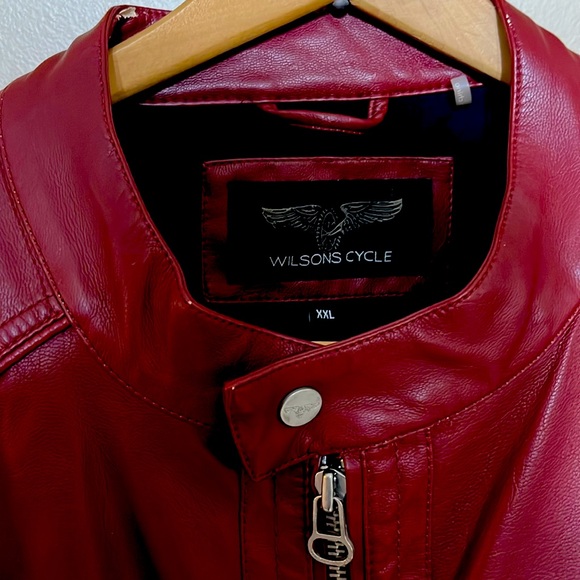 Incredible Maroon Leather Jacket - XXL - Picture 2 of 5